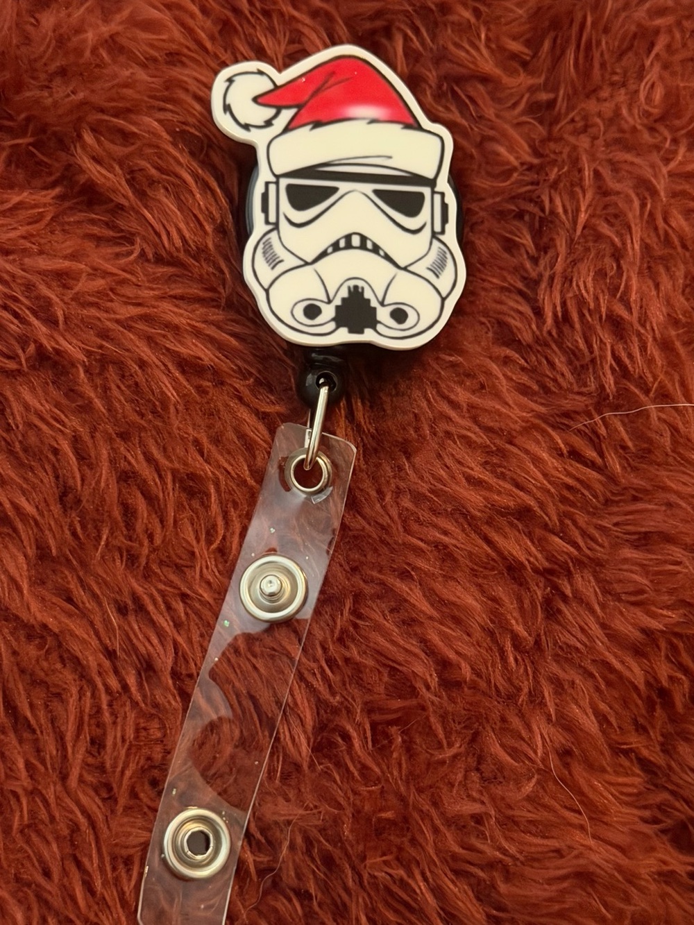 Stormtrooper Santa Badge Reel ID Holder - Red & White